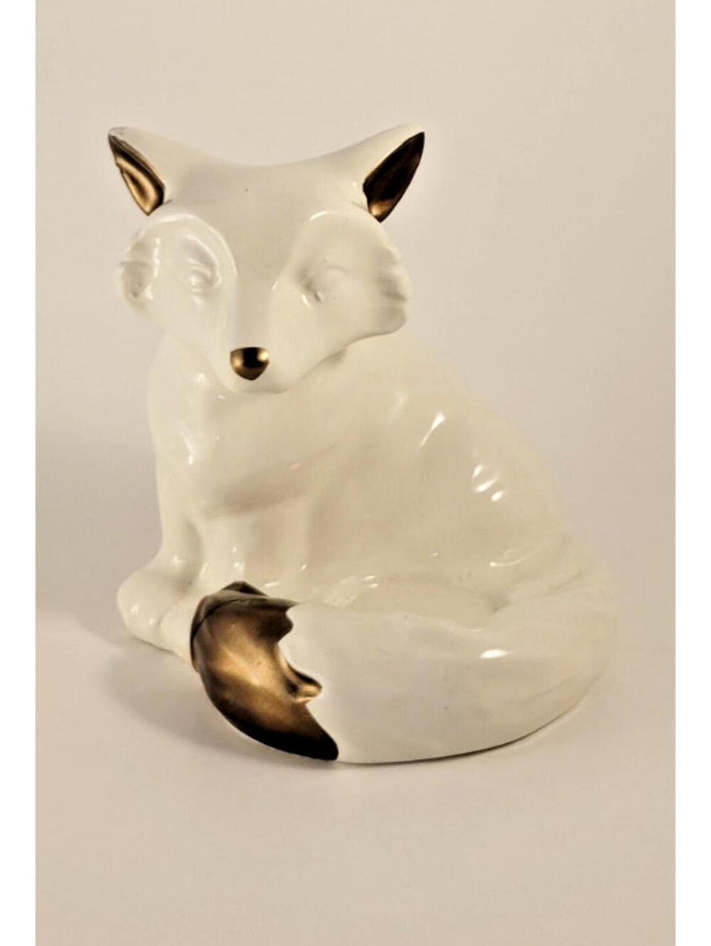 Better Homes&Gardens Fox Tea Light Candle Holder 5X6"White Ceramic